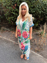 Load image into Gallery viewer, Floral lurex maxi dress
