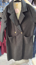 Load image into Gallery viewer, Black borg teddy funky coat

