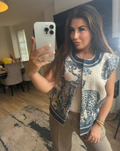 Load image into Gallery viewer, Jungle navy borg waistcoat
