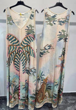 Load image into Gallery viewer, Palm tree maxi lurex dress
