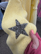 Load image into Gallery viewer, Yellow knit cardigan star
