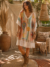 Load image into Gallery viewer, Evil eye heart lurex lace dress
