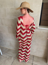 Load image into Gallery viewer, Red lurex cover up dress
