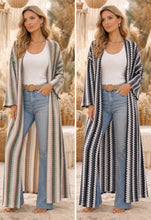 Load image into Gallery viewer, Zigzag open cardigan kaftan
