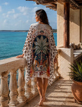 Load image into Gallery viewer, Leopard palm kaftan dress
