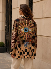 Load image into Gallery viewer, Evil eye love cheq blazer
