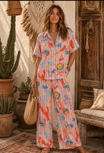 Load image into Gallery viewer, Funky La dolce vita trouser co ord 100% cotton
